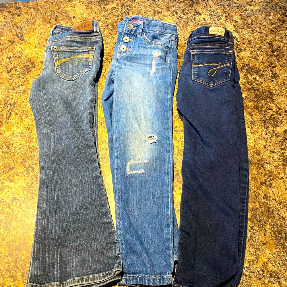Justice, Childrens Place & Jordache Girls size 6